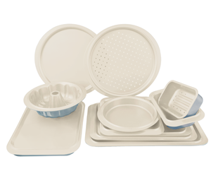 Produk baru tiba tiba lapisan keramik antilengket baja karbon panci masak Set lembaran panci cetakan kue Pizza panci Muffin - Product Image 1