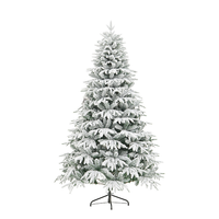 Sapin de Noël artificiel floqué en PVC et PE mélangé, pré-éclairé, 1,2 m - 1,8 m, décoration de luxe pour les fêtes, personnalisable, OEM, vente en gros