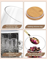 Ensemble de bocaux en verre borosilicate pour la cuisine, outils de rangement pour la maison et la cuisine, directement de l'usine