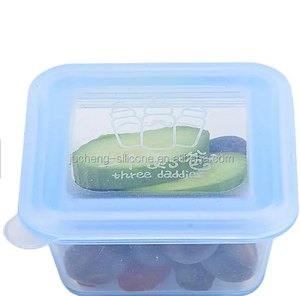 Silicone Lunch Box With Lid Transparent Food Container Go To Work and School Outdoor Portable Lunch Box