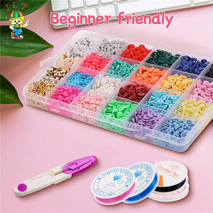 Novedad 2024: Kit de Cuentas de Arcilla para Hacer Joyas, Pulseras y Collares, 3800 Piezas, 6mm, 24 Colores, Abalorios de Alfabeto, Cuentas Planas de Arcilla Polimérica - Product Image 3