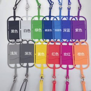 Dragonne universelle en silicone pour téléphone portable avec porte-cartes et dragonne de poignet - Product Image 2