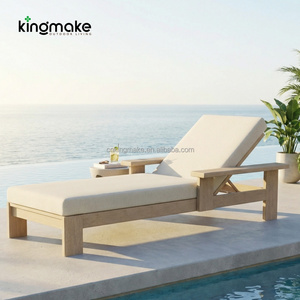 Set di Mobili da Esterno in Teak Invecchiato, <span class=keywords><strong>Lettino</strong></span> <span class=keywords><strong>Prendisole</strong></span> Commerciale in Legno per Hotel e Piscina, Sdraio Resistente - Product Image 6