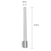 Antena WiFi Omnidireccional MIMO de 12dBi, 5150-5850MHz, RP-SMA, Antena Exterior de Fibra de Vidrio para Router AP, Cobertura Inalámbrica