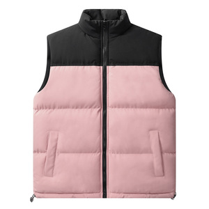 Gilet d'hiver à col montant Hommes Patchwork Fashion Brand Casual Youth Preppy Trendy Male Vest Sleeveless Outerwear 2025 - Product Image 3