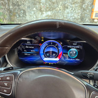 ZWNAV Écran LCD numérique avec système d'exploitation Linux pour Mercedes Benz Classe C W205 2015-2021, Carplay, tableau de bord de voiture, compteur de vitesse LCD