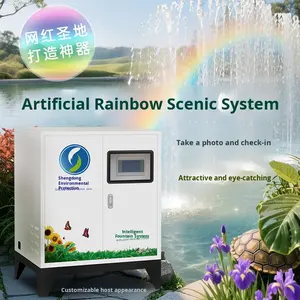 بخاخ قوس قزح صناعي ميزة المياه مع إطار معدني للحديقة المناظر الطبيعية الخلابة بقعة تسجيل الوصول - Product Image 3