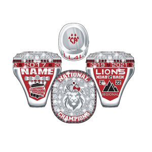Anillo de trofeo de campeonato personalizado en regalo de premio de piedras para campeón de torneo o liga - Product Image 1
