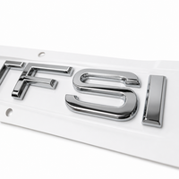 Autocollant de logo de voiture en ABS chromé brillant 3D personnalisé OEM réutilisable pour A8 50 TFSI