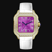 Montres Titan pour hommes 40 mm, montre mécanique en moissanite VVS1, montres en moissanite en gros, montre-bracelet de luxe pour hommes, style hip-hop