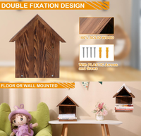 Étagère de rangement et de présentation autoportante en bois en forme de maison, très populaire, pour chambre et bureau