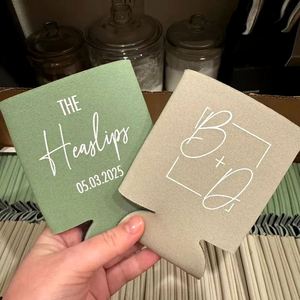 Customized Digital Print Wedding Can Coolers with Stubby Holders for Modern Party Decorations - Product Image 5