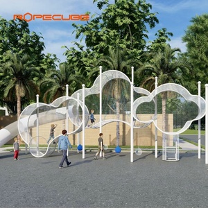 Paredes de escalada grandes con tobogán <span class=keywords><strong>para</strong></span> niños, equipo de juegos al aire libre, <span class=keywords><strong>Nube</strong></span> Blanca, venta al por mayor - Product Image 4