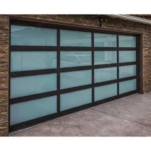 Grandsea Customized size garage door Modern Metal Aluminum Sectional automatic functionall garage