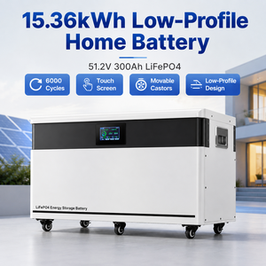 Paquete de Baterías de Celdas de Litio LiFePO4 de 15 kWh, 51.2 V, 48 V, 300 Ah, Apilables y Dividibles, con Comunicación CAN para Sistemas de Almacenamiento de Energía Solar Doméstica - Product Image 1