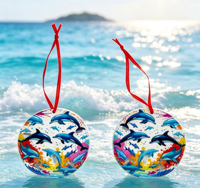 Ornements suspendus en résine en forme de dollar de mer tropicale, pendentifs en résine animaux marins, décoration d'été pour la maison et la plage, vente en gros