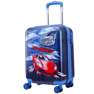 儿童旅行箱带轮子汽车拉杆箱男孩礼品卡通滚动行李包携带旅行包