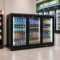 Vitrine Réfrigérée pour Boissons, Vitrine à Bière, Réfrigérateur Commercial à Trois Portes pour Supermarché, Refroidissement par Air, Sans Givre, pour Bar