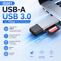 Lector de Tarjetas USB 3.0 2 en 1, SD TF Micro SD, 5Gbps de Alta Velocidad, Chip GL3224, Mini Lector Portátil para Laptop, PC y Cámara