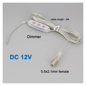 Câble réglable 12V DC <span class=keywords><strong>PWM</strong></span> LED gradateur avec connecteur DC5521 mâle à femelle pour lumière néon à bande LED - Product Image 3