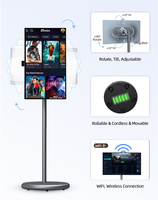 Téléviseur portable interactif intelligent 27 pouces Full HD avec écran tactile WiFi Android 13, batterie 9000 mAh, idéal pour le streaming en direct en extérieur