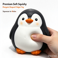 Jouet anti-stress Squishy Pingouin, animal mignon à remontée lente, jouet sensoriel doux, vente en gros