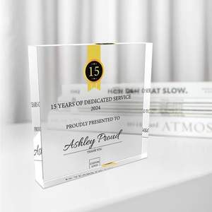 Le best-seller Pristine Praise: Clear Acrylic Awards pour les cadeaux de coopération les plus méritants - Product Image 5