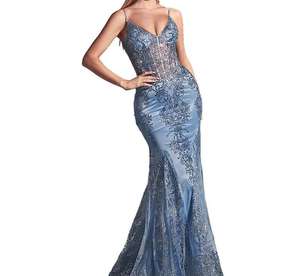 Mermaid korse parlak pullar işlemeli benzersiz uydurma balo abiye - Product Image 3