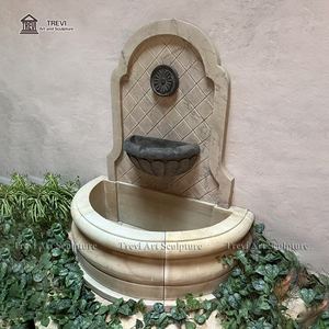 Fontana a Cascata in Marmo Naturale Scolpita a Mano TREVI per Decorazione e Paesaggistica del Giardino - Product Image 3