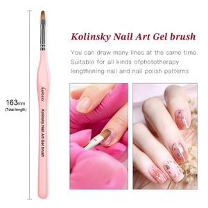 FUUMUUI <span class=keywords><strong>2021</strong></span> alta calidad Rosa francés cepillo de <span class=keywords><strong>uñas</strong></span> de Gel UV acrílico <span class=keywords><strong>uñas</strong></span> de arte cepillo Gel de pelo Kolinsky Etiqueta Privada - Product Image 6