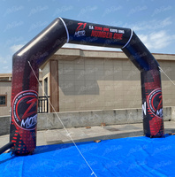 Arche de cible gonflable personnalisée multicolore pour événements sportifs et courses, avec ventilateur intégré, étanche et facile à installer