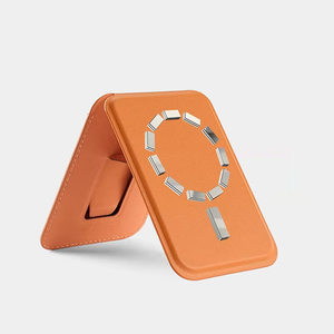 Cartera Magnética de Cuero al por Mayor, Soporte para Teléfono Móvil con Ranura para Tarjetas, Soporte para Anillo Metálico Magsafe para iPhone, Pegatinas - Product Image 4