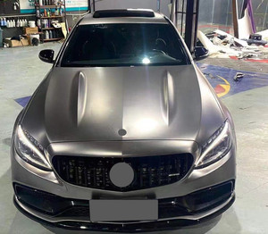 Chất Lượng Cao Cơ Thể Kit Mới Chuyển Đổi Cho Mercedes C-Class W205 2015 2018 Nâng Cấp Để W206 AMG C63 Với Mui Xe Fender Bumper Lưới Tản Nhiệt - Product Image 6