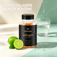 Gummies au collagène pour la beauté avec biotine, saveur citron vert, 60 unités