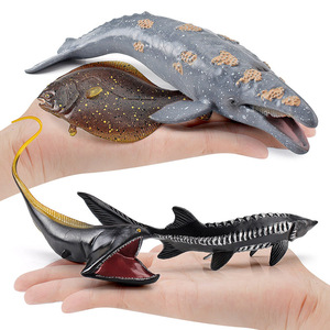Figuras Realistas de Animales Marinos Yuglow: Ballena Gris, Anguila, Linguado, Esturión, Modelo Educativo y Cognitivo - Product Image 4