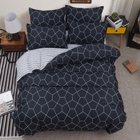 Ensemble de housse de couette 100% microfibre, ensemble de 4 pièces, housse de couette douce de couleur unie avec 2 taies d'oreiller, ensemble de literie en polyester