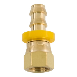 Brass Push On Hose Fitting 1/2 In Female Threaded Barbed Connector Industrial Plumbing Accessory - Product Image 1