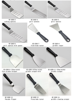 Ensemble de spatules pour grillades et burgers, accessoires de cuisson en acier inoxydable pour cuisine, spatules de retournement pour burgers