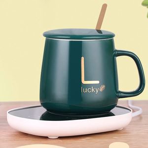 Xxz766 Luxury White Porcelain Ceramic European Style Couple <b>Mugs</b> Cup Box Gift <b>Coffee</b> <b>Mug</b> Warmer <b>Set</b> - Product Image 2