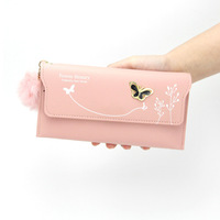 Portefeuille Long en cuir Pu pour femme, pochette, bourse de luxe, nouveau Design, à loquet, bon marché