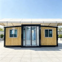 Maison conteneur extensible à double aile Shinestone de 20 pieds, maison mobile préfabriquée moderne et pliable, mini-maison conteneur habitable