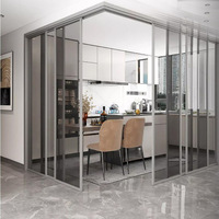 Operador de Puerta Automático Inteligente de Ángulo Recto, Riel Colgante de Vidrio Eléctrico para Cocina, Deslizante de Aleación de Aluminio, Garantía de 5+ Años
