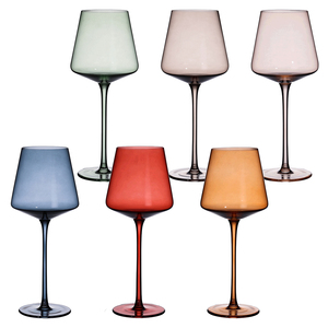 Verre à vin moderne nordique en cristal sans plomb, couleurs assorties, verre à boire angulaire de couleur unie pour <span class=keywords><strong>la</strong></span> maison et le bar - Product Image 2