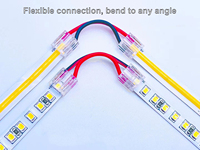 2pin COB LED bande connecteur Extension fil Terminal LED connecteurs pour 2835 5050 SMD COB bande lumières Clips de pince fixes