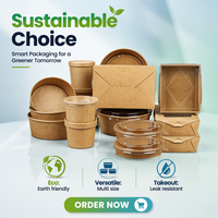 Venta Directa de Fábrica, Tazones de Papel Kraft Desechables Resistentes al Aceite, Guangdong, 400-1200 Tazones para Llevar, Impresión Personalizada Gratuita