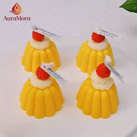 Bougie en forme de pudding, parfumée à la cannelle, cadeaux uniques pour femmes et hommes, anniversaire, Saint-Valentin, Noël, décorations pour la maison