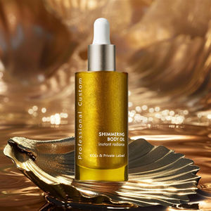 Bronceador Orgánico MLM Personalizado, Ecológico, Resistente al Agua y de Larga Duración, Brillo Corporal con Destellos, Aceite Iluminador, Marca Privada - Product Image 1