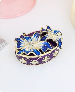Promotion émail bibelot boîte à bijoux pour la décoration de la maison charmant porte-bijoux pour enfants petite boîte en métal - Product Image 2
