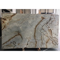 Dalles de quartzite moderne en marbre bleu romain SH STONE Luxury Stone Brazil Blue Roma Impression pour sol extérieur et grand panneau mural
