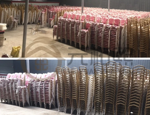Bán buôn vàng khung tổ chức sự kiện ghế đỏ tiệc hội trường Stackable ghế cho Nhà thờ lễ cưới kỷ niệm trang trại khách sạn - Product Image 5